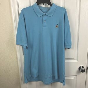 Mickey Mouse Men’s Sky Blue Polo Shirt, Size XL